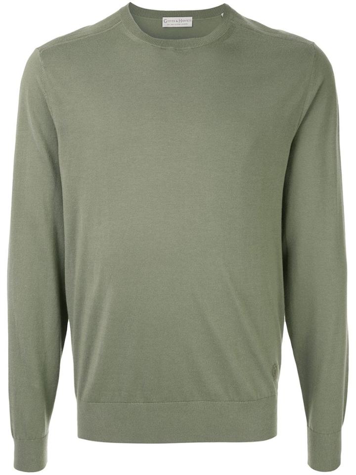 Gieves & Hawkes Crew Neck Jumper - Green