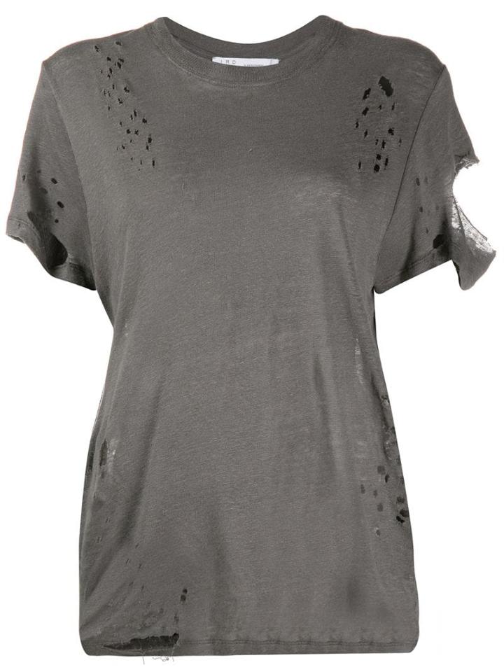 Iro Distressed Effect T-shirt - Grey