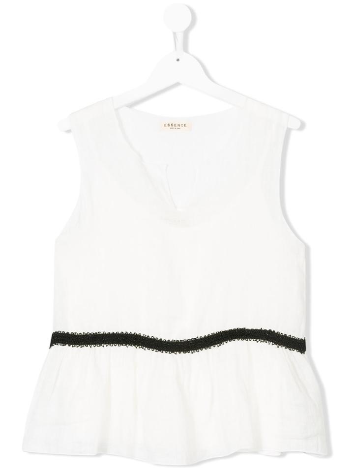 Essence Kids Teen Ruffled Top - White