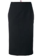 Thom Browne Striped Wool Twill Straight Skirt - Blue