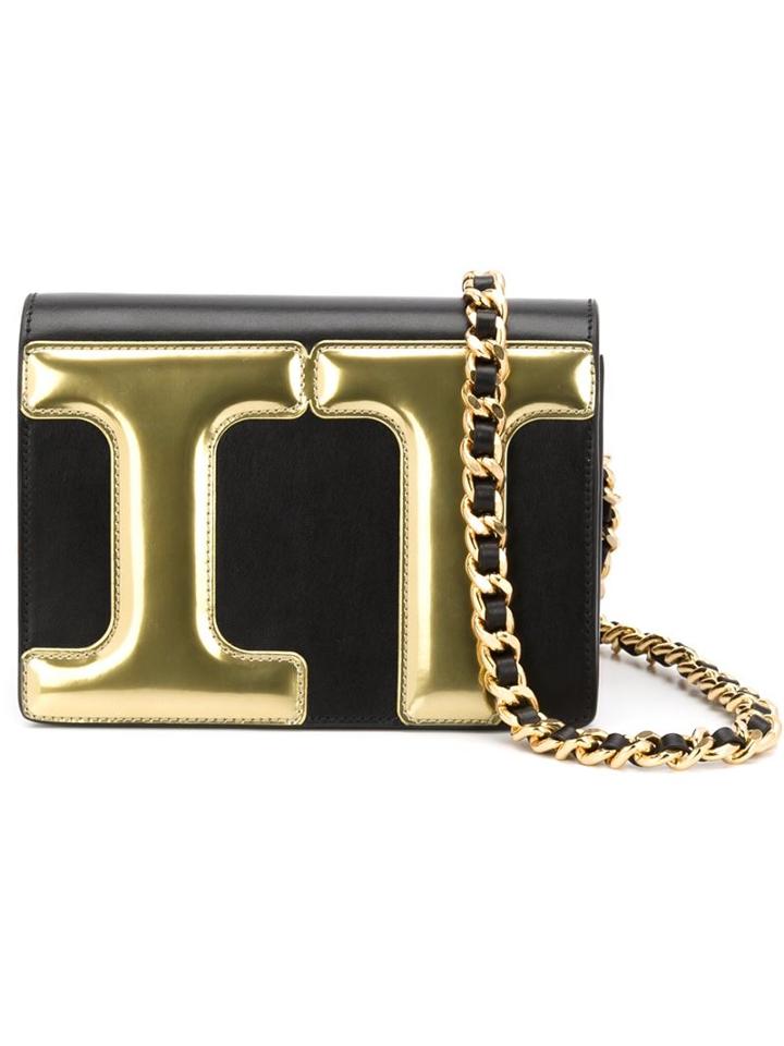 Moschino Embossed Letter Crossbody Bag