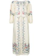 Vilshenko Long Embroidered Dress - Nude & Neutrals