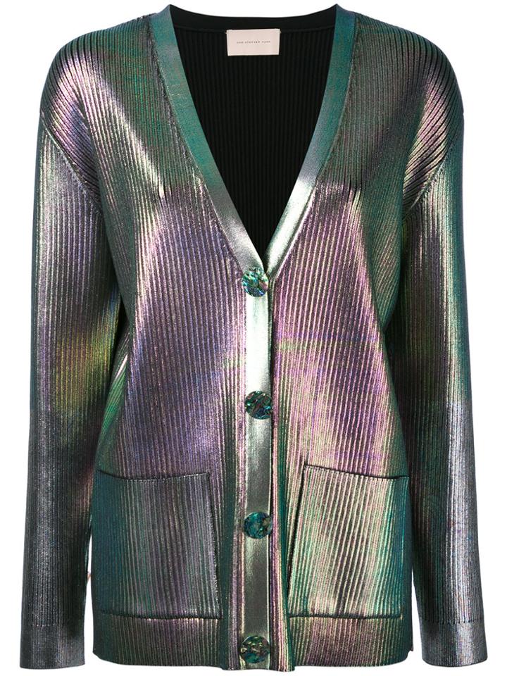 Christopher Kane Foil Cardigan - Metallic