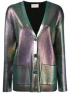 Christopher Kane Foil Cardigan - Metallic