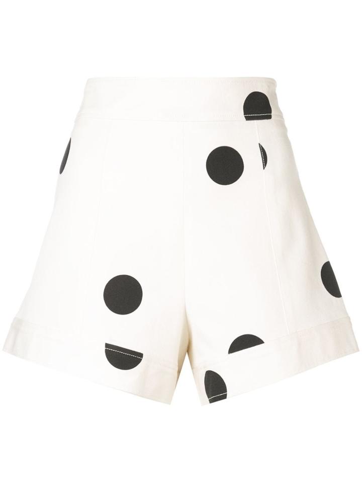 Derek Lam 10 Crosby A-line Short With Side Button Detail - White