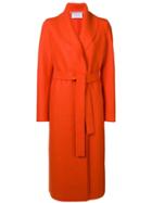 Harris Wharf London Belted Shawl Coat - Yellow & Orange