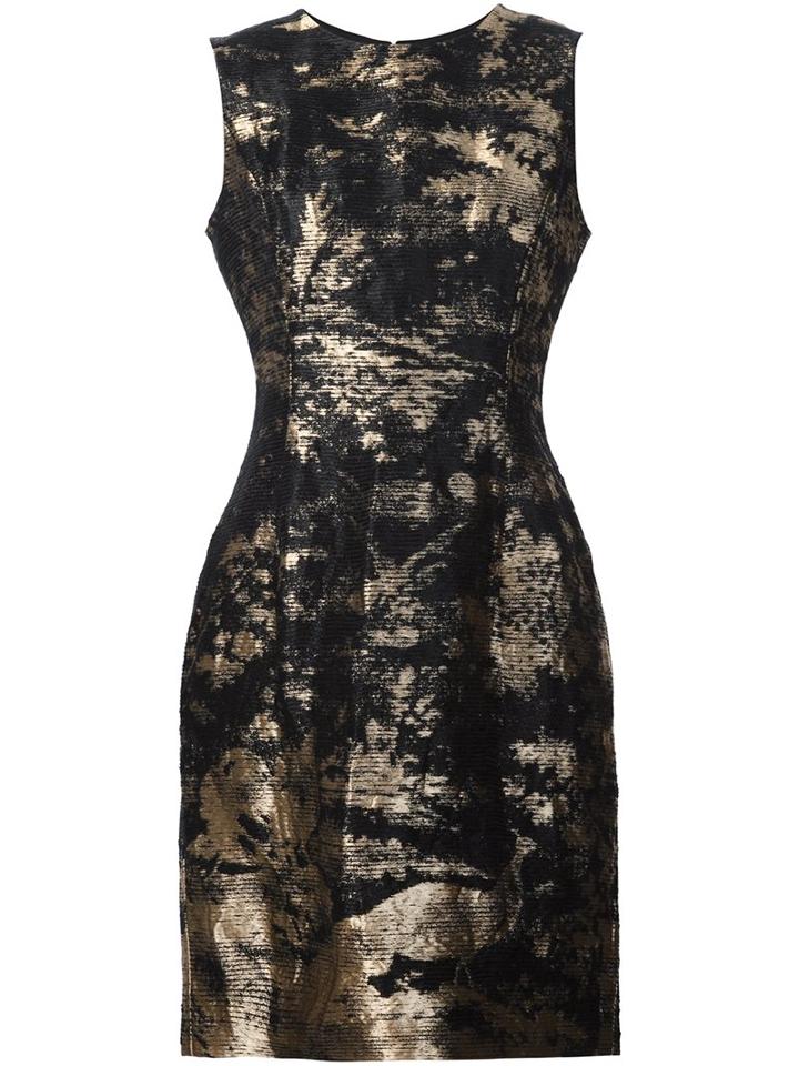 Oscar De La Renta Ribbed Fitted Dress