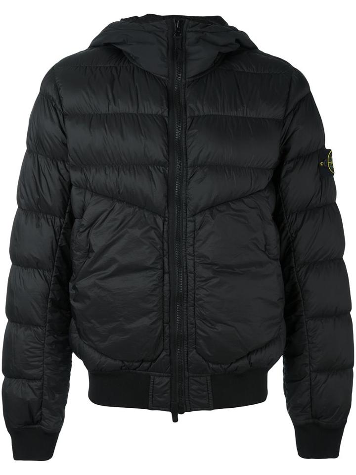 Stone Island Padded Jacket, Men's, Size: Xxl, Black, Polyamide/polyurethane Resin/feather Down