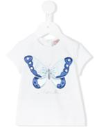 Monnalisa - Butterfly Embroidered T-shirt - Kids - Cotton/elastodiene - 36 Mth, White