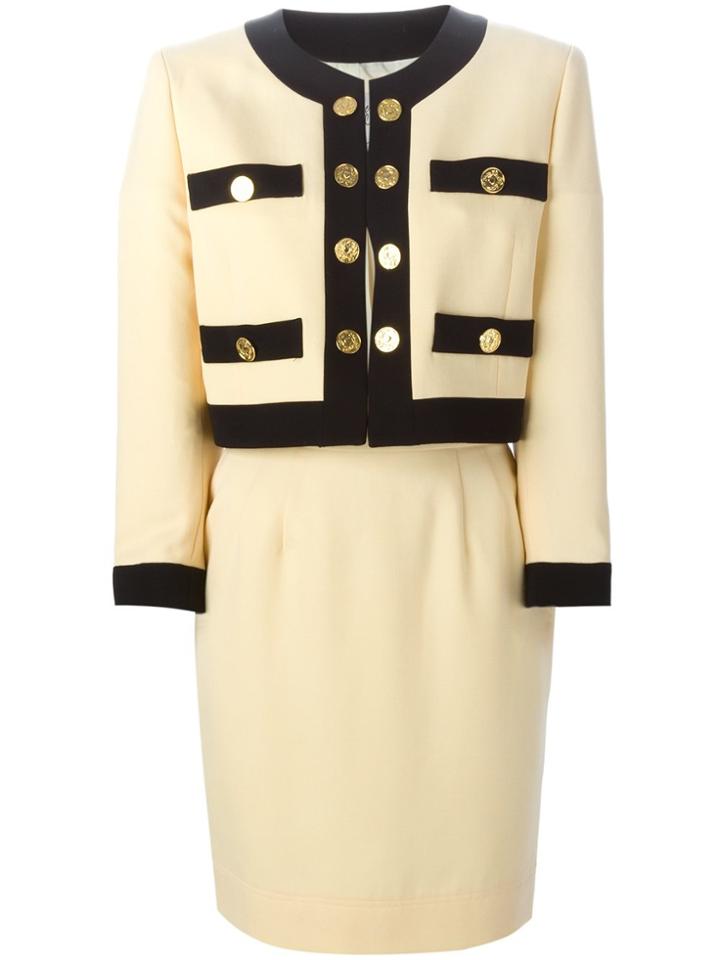 Moschino Vintage Golden Coins Skirt Suit - Nude & Neutrals