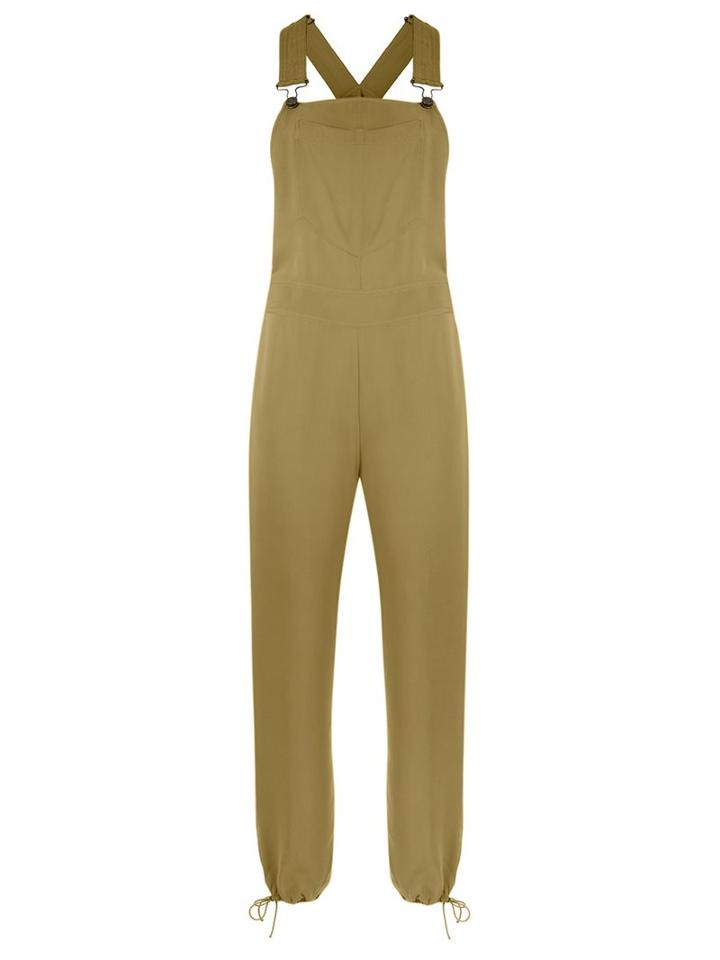 Talie Nk Silk Jumpsuit, Women's, Size: 34, Green, Silk