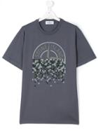 Stone Island Junior - Teen Digital Logo Print T-shirt - Kids - Cotton - 14 Yrs, Grey