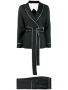Parlor Pintstripe Trouser Suit - Black