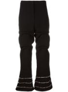 J.w.anderson Zip Detail Gathered Trousers, Women's, Size: 10, Black, Triacetate/polyester/acetate/silk