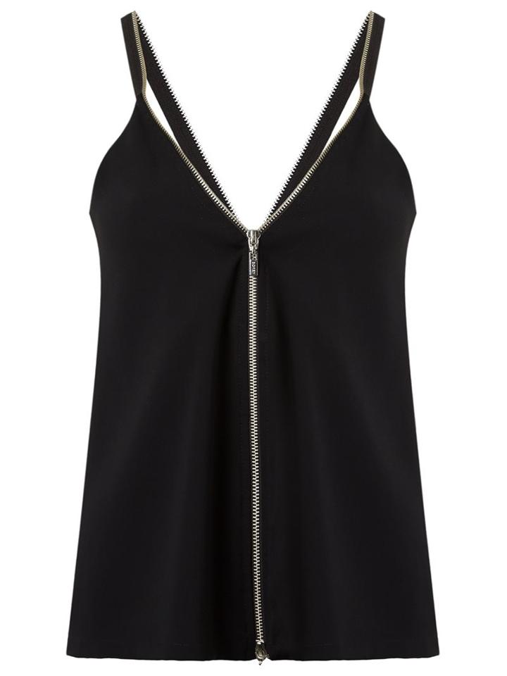 Egrey Zip Detail Blouse, Women's, Size: 36, Black, Polyester