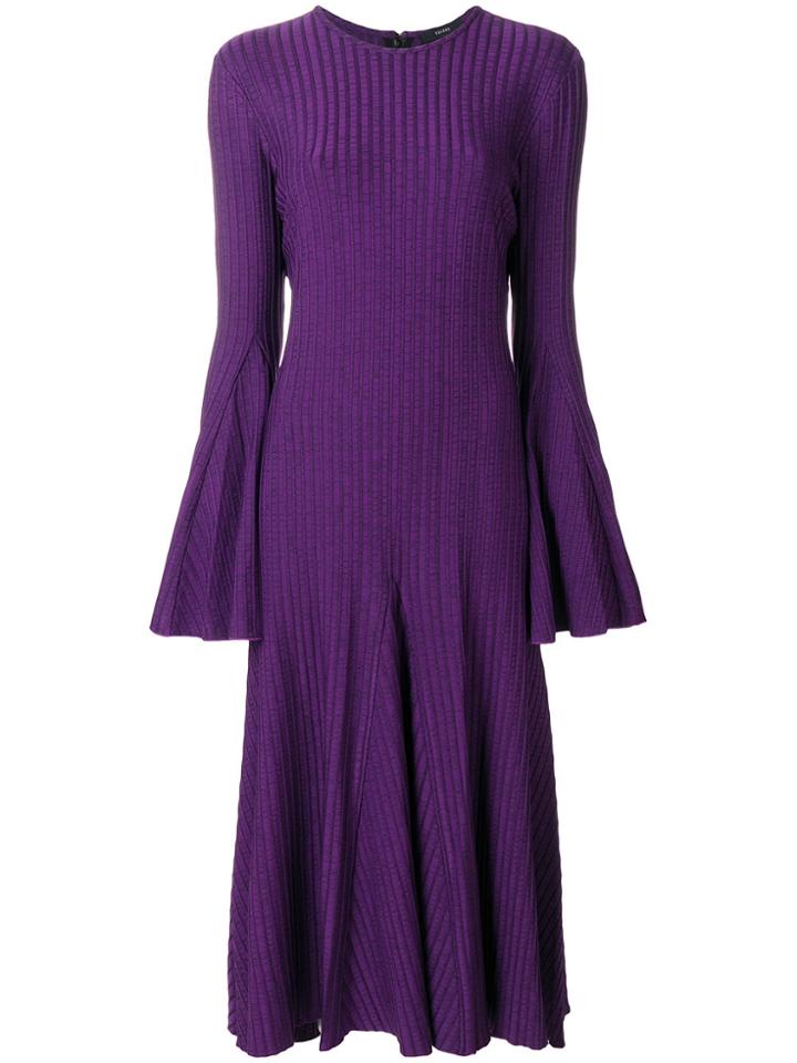 Ellery Conrad Godet Dress - Pink & Purple