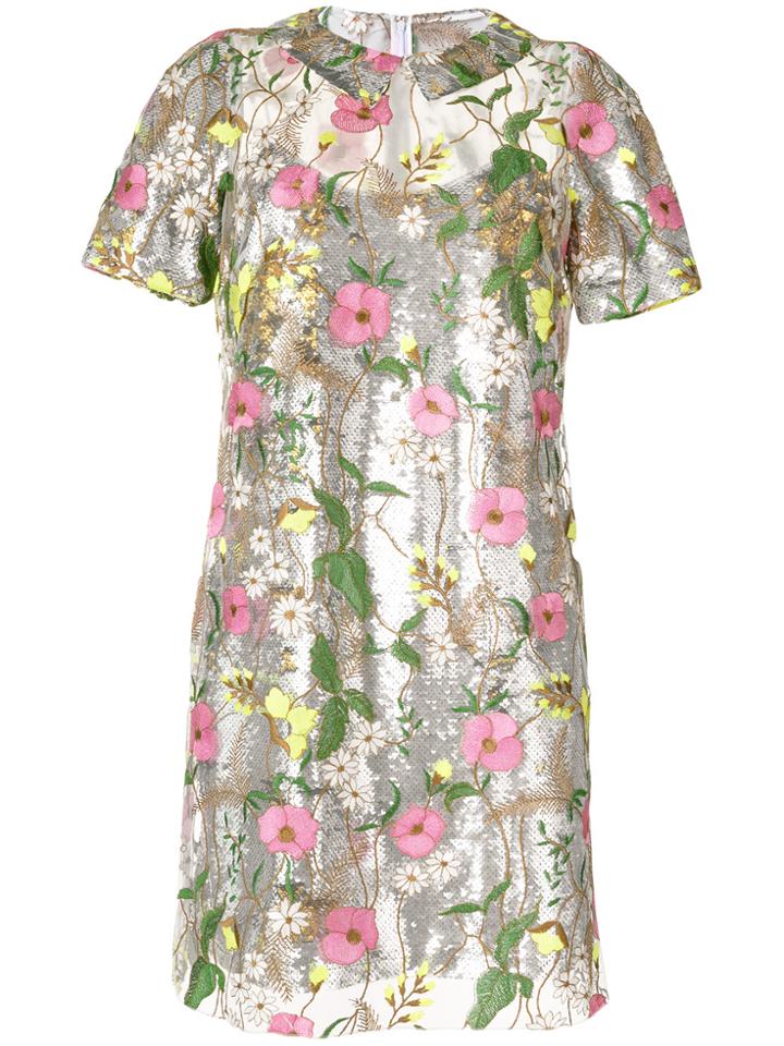 Piccione. Piccione Floral Sequin Dress - Multicolour