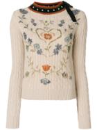Red Valentino Floral Patterned Jumper - Nude & Neutrals