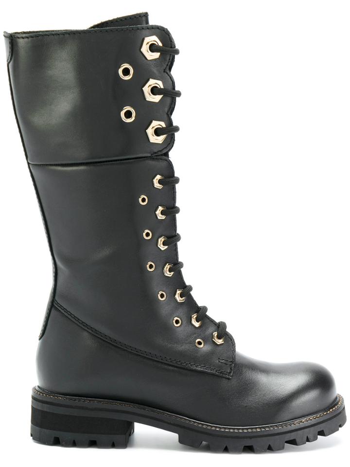 Twin-set Combat Boots - Black