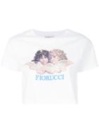 Fiorucci Vintage Angels Print Cropped T-shirt - White