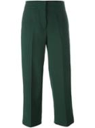 Marni Cropped Trousers, Women's, Size: 40, Green, Silk/cupro/virgin Wool