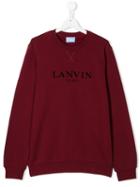 Lanvin Enfant Teen Logo Print Sweatshirt - Red
