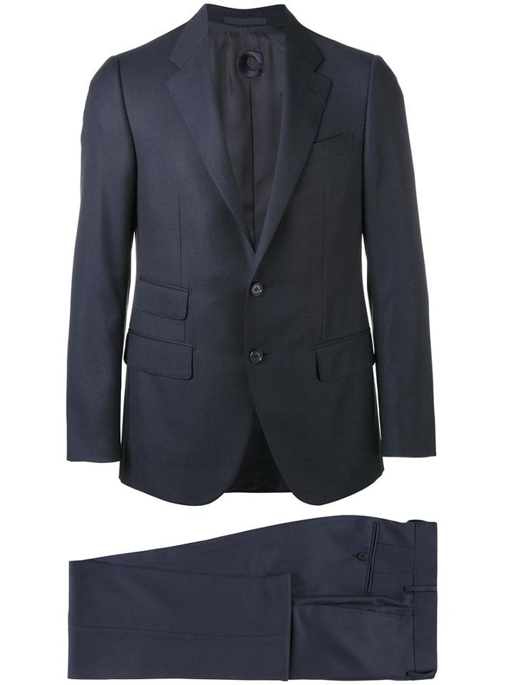 Caruso - Two Piece Suit - Men - Cupro/wool/bemberg - 48, Blue, Cupro/wool/bemberg