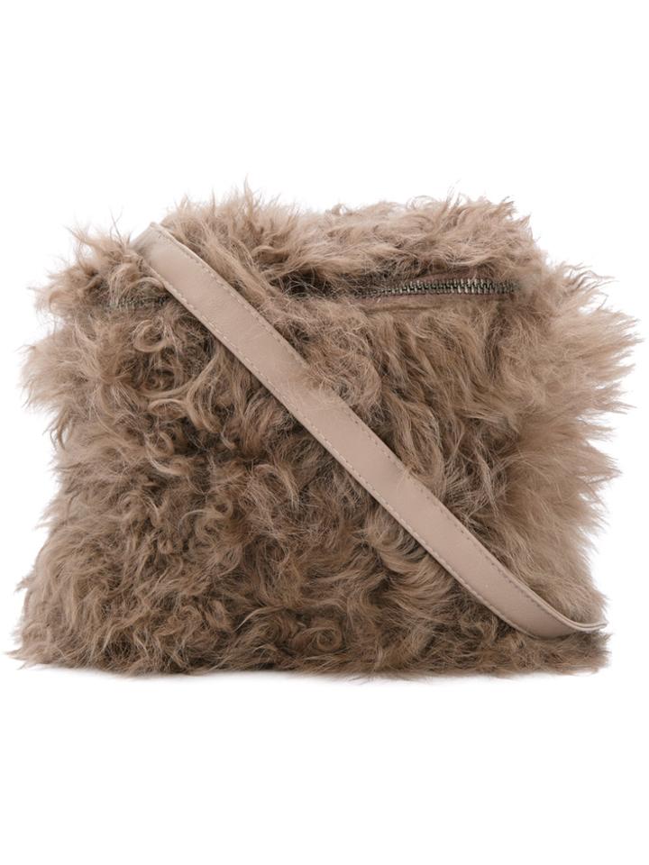 Cityshop Top Zip Shoulder Bag - Brown