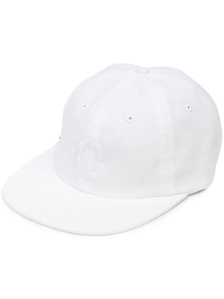 Childs Embroidered C Baseball Cap - White
