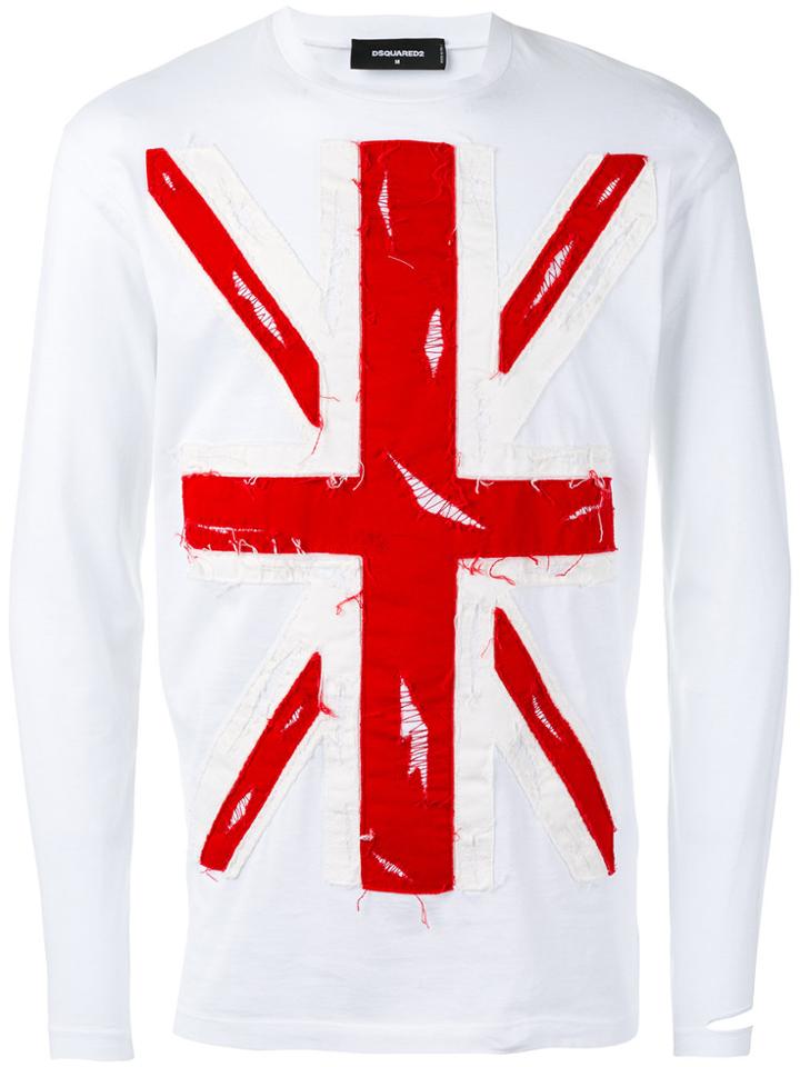 Dsquared2 Union Jack Appliqué T-shirt - White