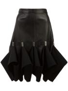 Dion Lee Hook Ruffle Detail Skirt - Black