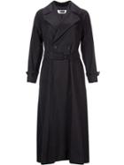 H Beauty & Youth. Long Trenchcoat, Women's, Size: Medium, Black, Cotton/polyester/cupro