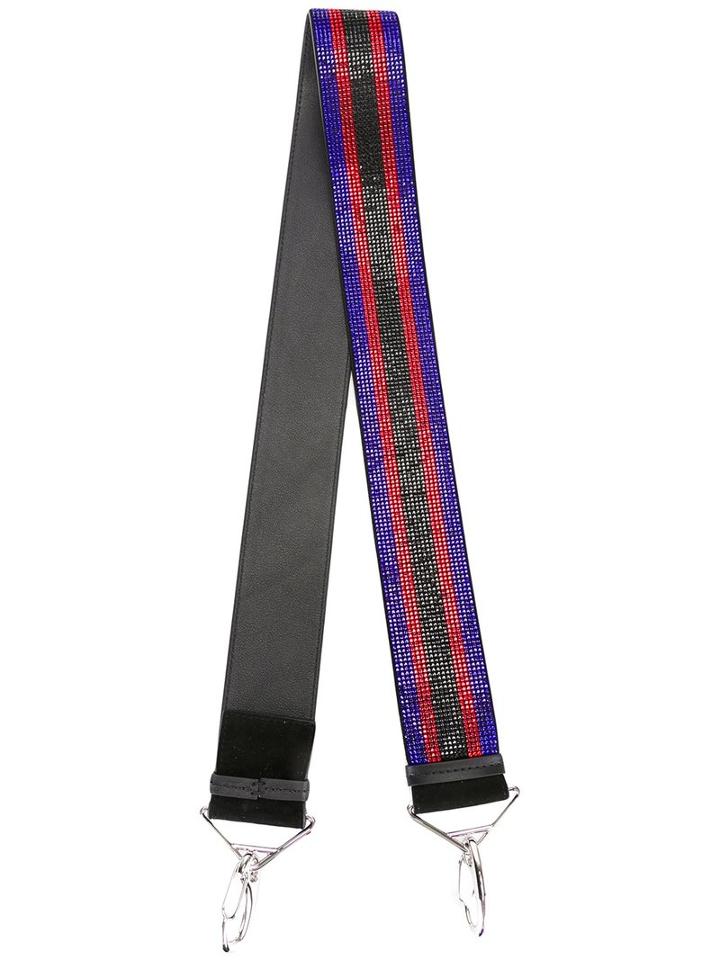 Versace - Striped Strap - Women - Leather/pvc - One Size, Blue, Leather/pvc