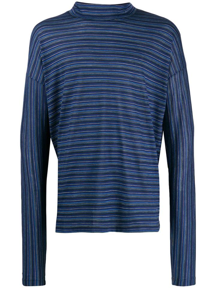Marni Woven Turtleneck Top - Blue