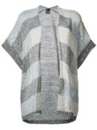 Lorena Antoniazzi Striped Cardigan, Women's, Size: 40, Grey, Linen/flax/polyester/viscose
