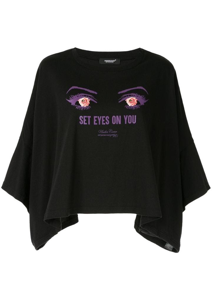 Undercover Eye Printed Asymmetric Top - Black