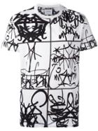 Moschino Graffiti Print T-shirt, Men's, Size: 48, White, Cotton