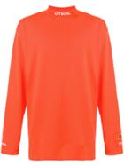 Heron Preston Style Mock Neck T-shirt - Yellow & Orange