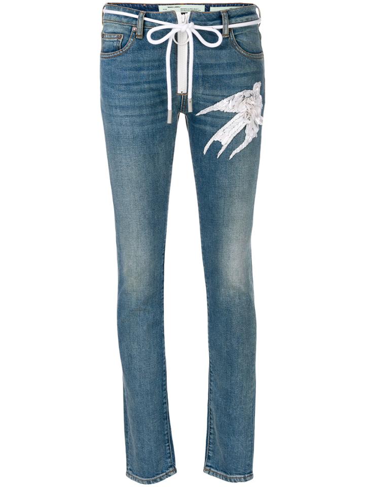 Off-white Bird Motif Jeans - Blue