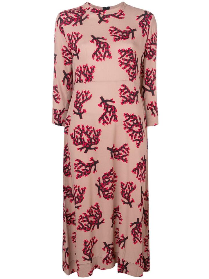 Marni Branch Print Dress - Brown