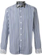 Etro Striped Shirt, Men's, Size: 41, White, Cotton