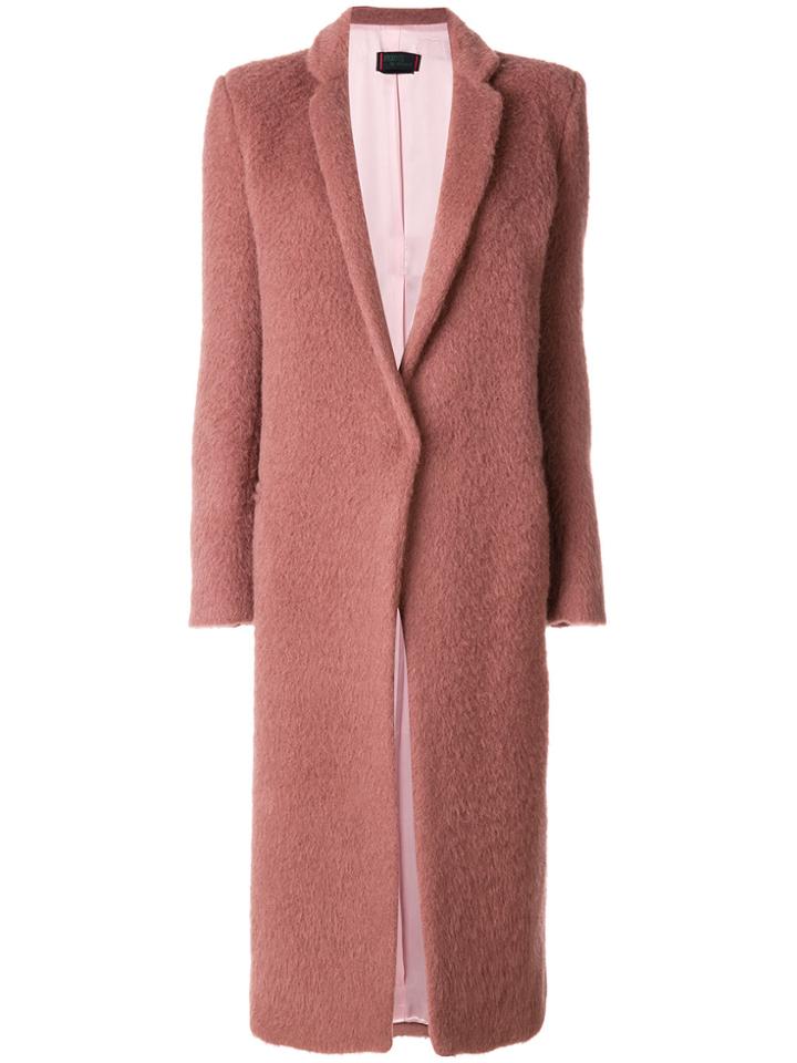 Femme By Michele Rossi Oversized Coat - Pink & Purple