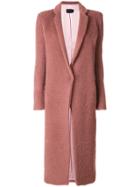 Femme By Michele Rossi Oversized Coat - Pink & Purple