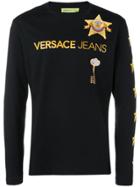Versace Jeans Couture Star Print Longsleeved T-shirt - Black