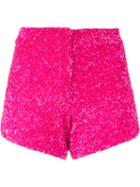 Manish Arora - Sequinned Shorts - Women - Nylon/polyester - 34, Pink/purple, Nylon/polyester