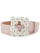 Blumarine Button Buckle Belt - Pink & Purple