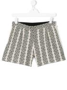 Chloé Kids Teen Geometric Embroidered Shorts - Black