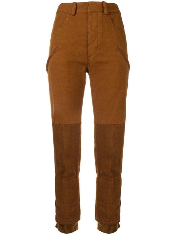 Haider Ackermann Two-tone Skinny Trousers - Brown