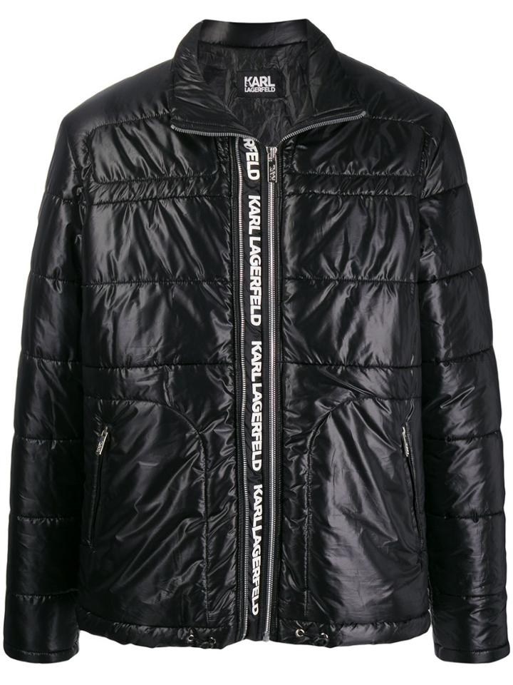 Karl Lagerfeld Logo-print Padded Jacket - Black