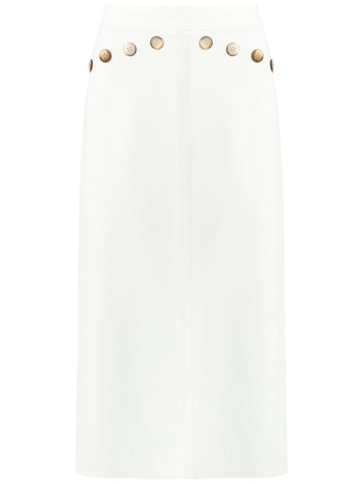 Talie Nk Panelled Skirt, Women's, Size: 38, White, Acetate/viscose